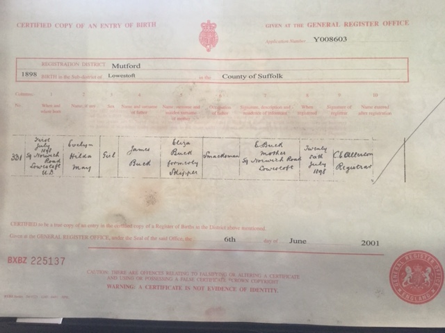 evelyn hilda may buck